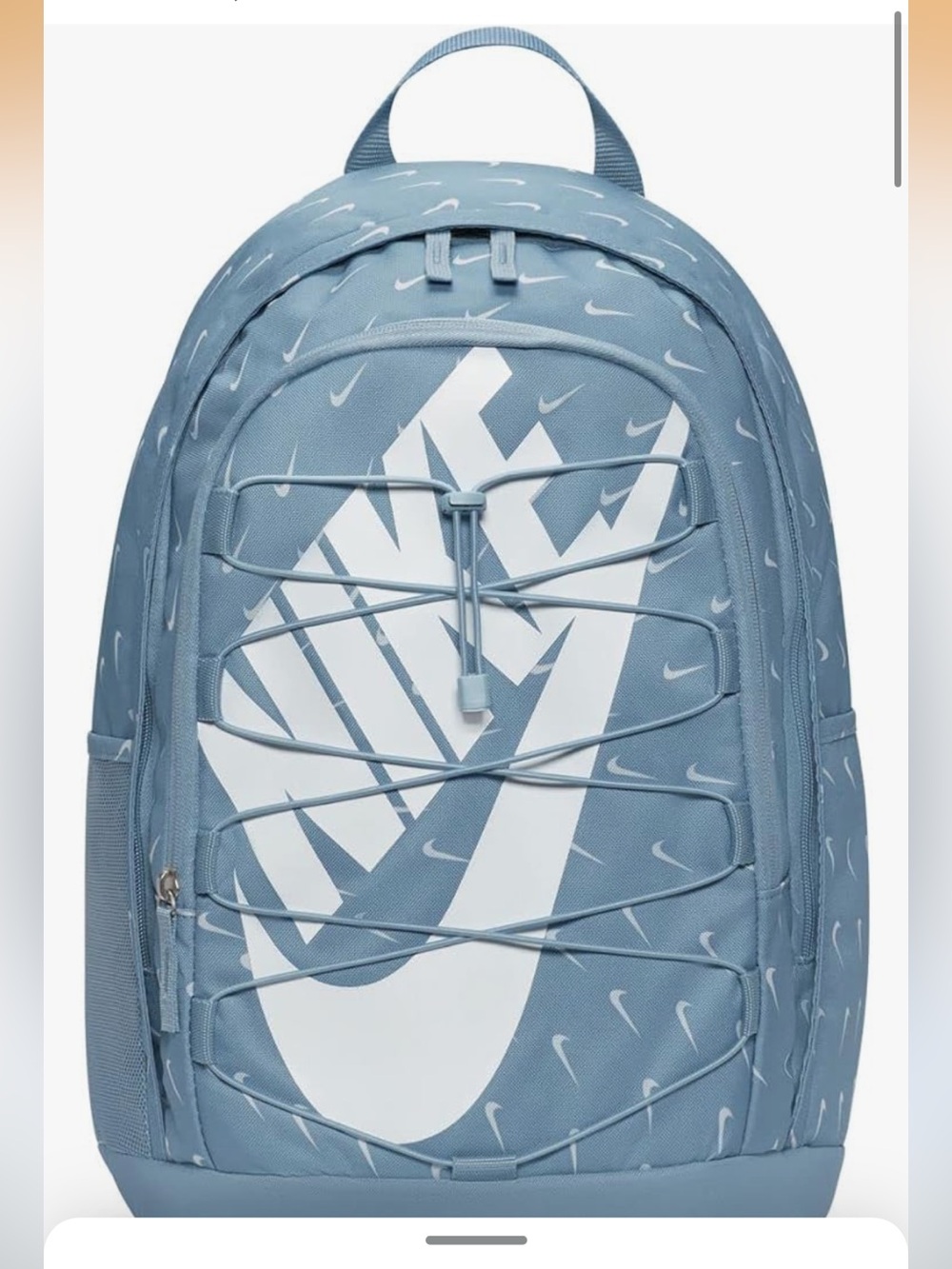 Nike Hayward Light Blue Mini Swoosh Backpack Bookbag School Travel - Picture 3 of 15